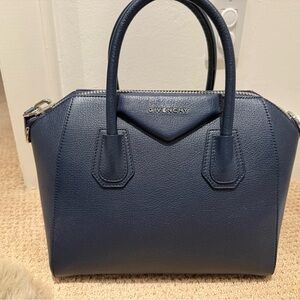 Givenchy Blue Satchel with Geometric Silhouette